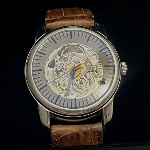 ANDROID U.S.A Other - ANDROID U.S.A SKELETON Wrist WATCH ✨RARE Genuine Leather Band